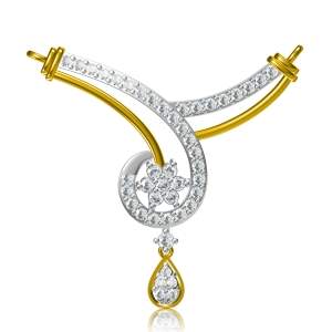 Diamond Necklace with Matching Earrings 18K Yellow Gold